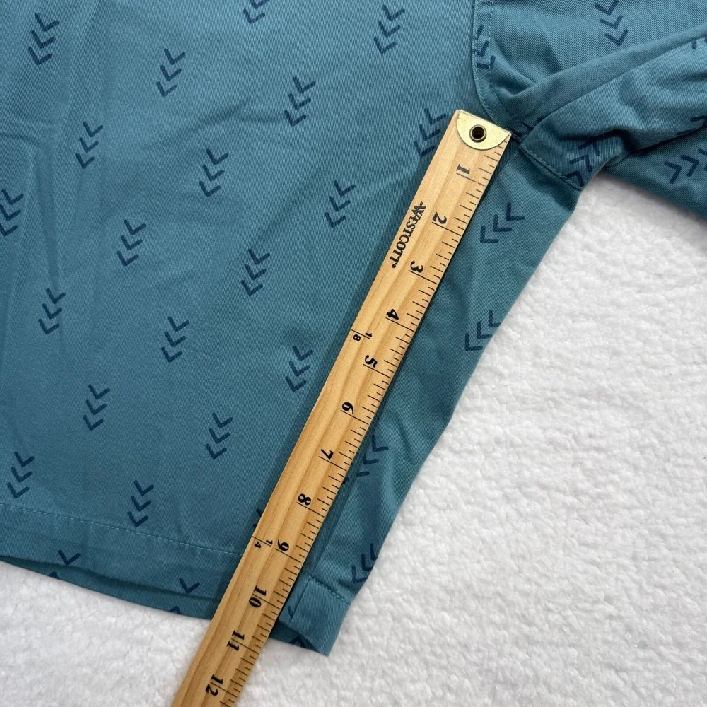 Volcom Chino Shorts Teal Chevron Print Mens 30x10 Normcore Skater Coastal Casual
